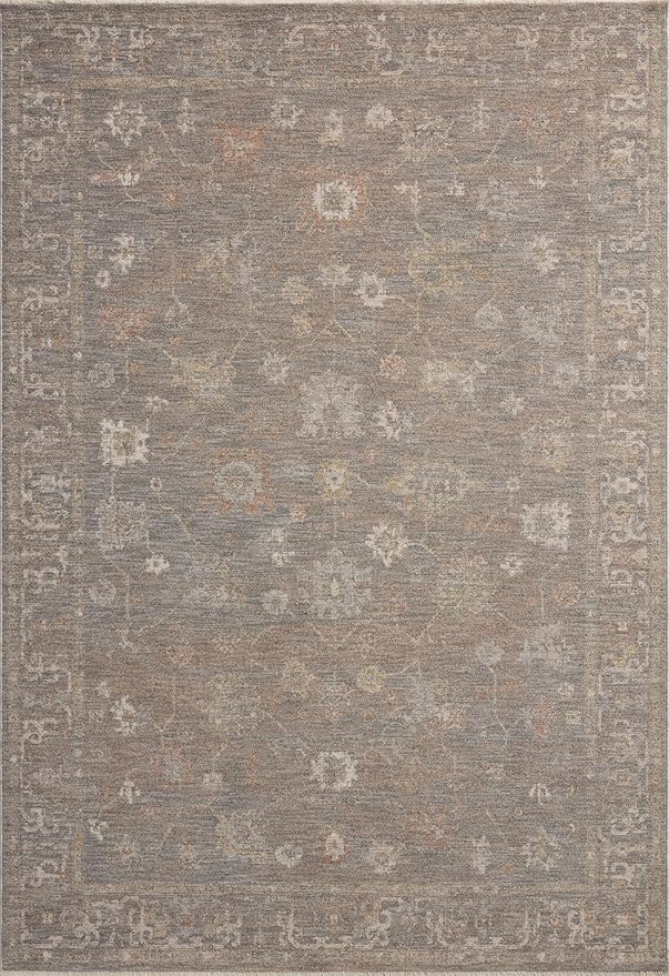 Loloi Chris Loves Julia Louisa Collection LOI-01 Stone/Multi 2'-7" x 14', .38" Pile Height, Runner Rug