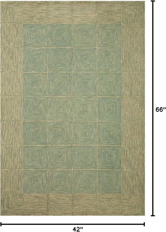 Loloi Chris Loves Julia Francis Collection FRA-02 Green/Natural 3'-6" x 5'-6" Accent Rug