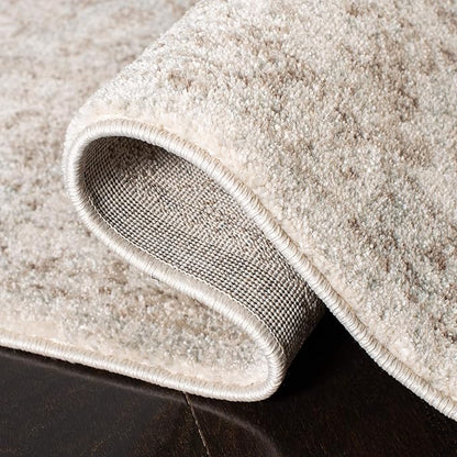 SAFAVIEH Area Rug 11x15 - Evoke Collection - Large - Ivory & Taupe, Distressed Design, Non-Shedding & Easy to Clean, Ideal for Living Room, Bedroom, Dining Space (EVK256E)