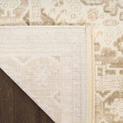 Nourison Home Pardis Ivory Beige 5'3" x 7' Area Rug - Easy Clean, Non Shedding, Bed Room, Living Room, Dining Room, Kitchen (5' x 7')
