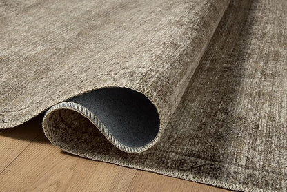 Loloi Amber Lewis Cambria Collection CBR-01 Ash/Bark 2'-0" x 5'-0" Accent Rug Jute, Neutral, Vintage Style, Antique Tone, Living, Bedroom, Dining, Carpet