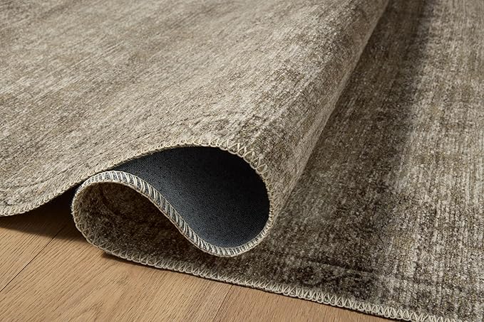 Loloi Amber Lewis Cambria Collection CBR-01 Ash/Bark 2'-6" x 12'-0" Runner Rug Jute, Neutral, Vintage Style, Antique Tone, Living, Bedroom, Dining, Carpet