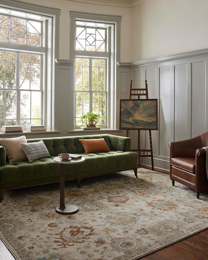 Loloi Magnolia Home by Joanna Gaines Mona Collection MOA-02 Oatmeal/Multi 8'-10" x 12' Area Rug