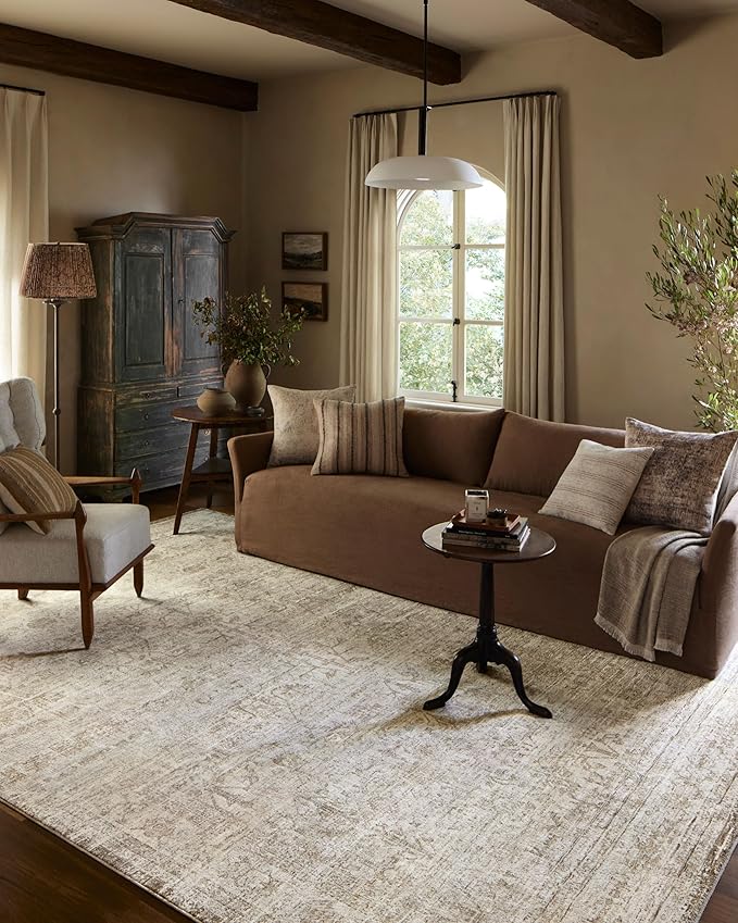 Loloi Amber Lewis Honora Collection HON-01 Ivory/Natural 3'-9" x 5'-9" Accent Rug