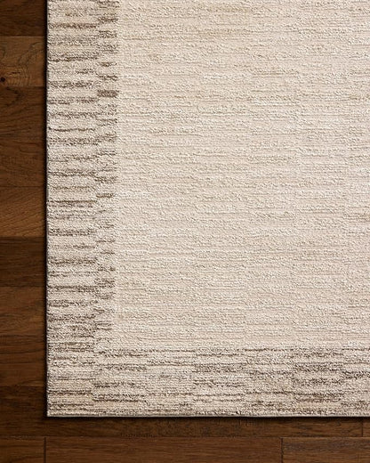 Loloi Chris Loves Julia Calvin Collection CLV-04 Ivory/Pebble 7'-10" x 10' Area Rug Checkered Neutral Soft Living Room Bedroom Carpet