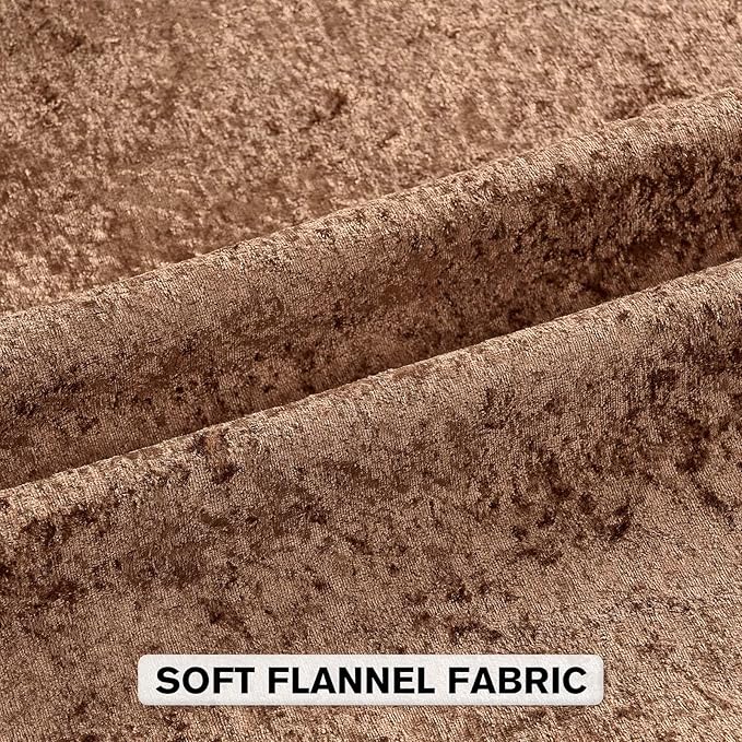 FUTEI Dark Brown Flannel Throw Pillow Covers 20x20 Inch Set of 2,Soft Dimensional Textured Cushion Cases,Modern Home Decor for Couch Living Room