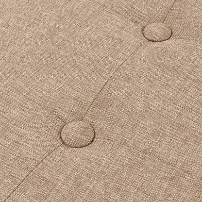Lavish Home Ottoman Set of 2 - Ottoman Foot Rest, Linen Chest, or Storage Bench Set - 30in Ottomans for Living Room, Bedroom, Dorm Storage (Beige)