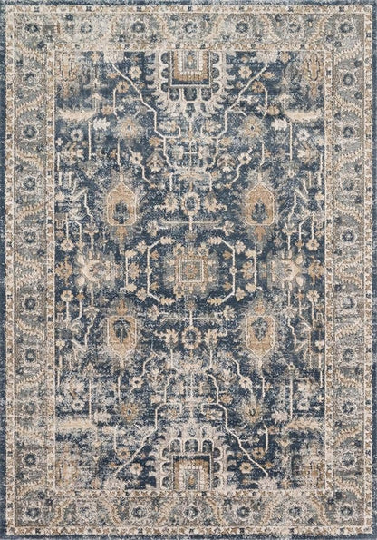 Loloi Teagan Collection TEA-03 Denim/Pebble 3'-4" x 5'-7" Accent Rug, Large, Soft Neutral Rug, High-Traffic for Living Room, Bedroom, Home Office, Dining Area