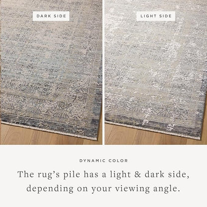 Loloi Amber Lewis Alie Collection ALE-04 Sky/Stone 11'-6'' x 15'-7'', .13'' Pile Height, Area Rug
