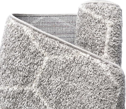 Unique Loom Trellis Frieze Collection Area Rug - Geometric (10' x 13', Light Gray/ Ivory)