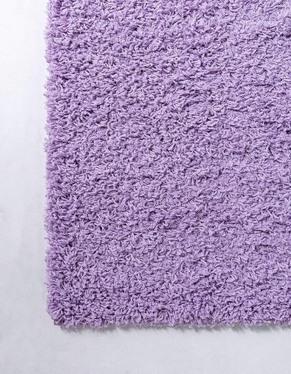 Unique Loom Solid Shag Collection Area Rug (9' x 12' 2" Rectangle Lilac)