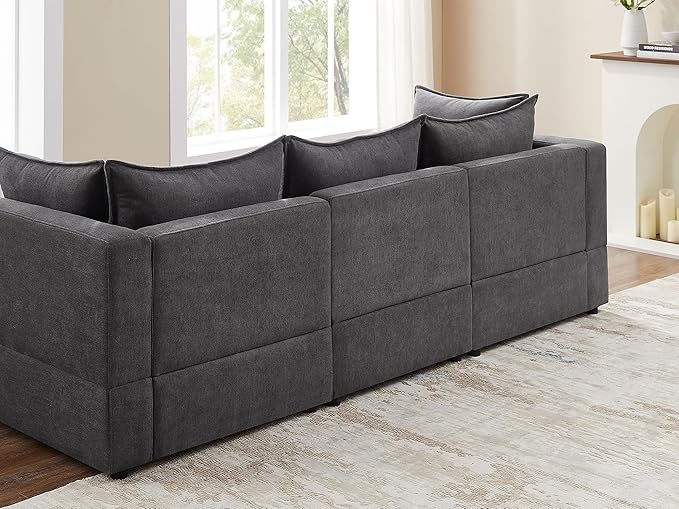 VANOMi Modular Sectional Sofa, 8 Seater Sleeper Sectional Sofa Modular Sectional Couch for Living Room, Sofa Bed-L