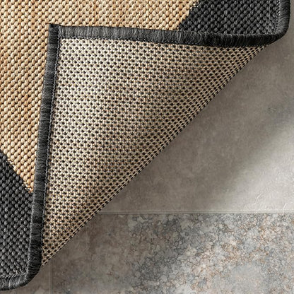 nuLOOM 8' Round Outdoor Performance Area Rug, Stain Resistant, Weather Resistant, High Traffic, Patio, Balcony, Outside, Sabina Dark Grey