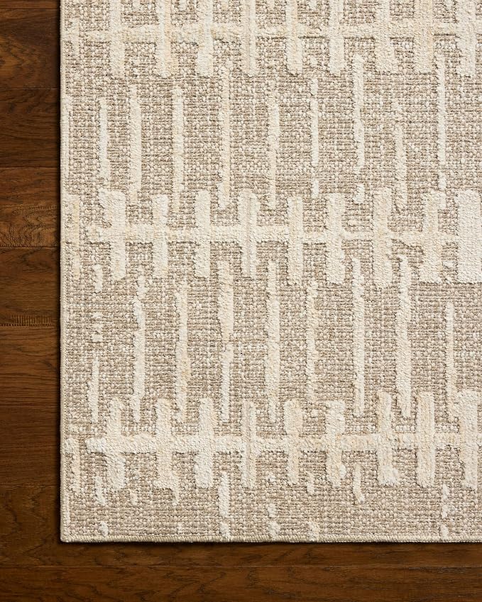 Loloi Amber Lewis Bexley Collection BEX-02 Taupe/Natural 5'-0" x 7'-6" Area Rug Neutral, Textured, Living, Bedroom, Dining, Carpet