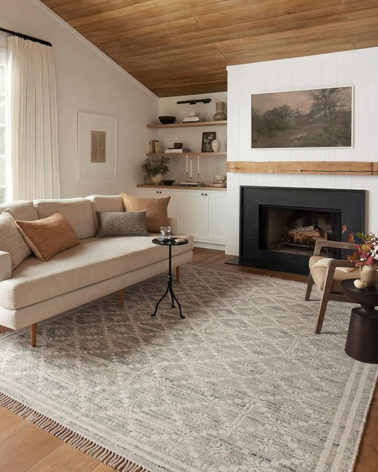 Loloi Angela Rose Rivers Collection RIV-02 Lagoon/Ivory 9'-3" x 13' Reversible Area Rug