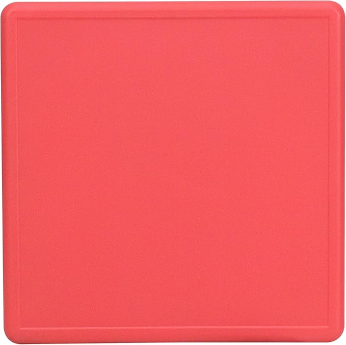 Flash Furniture Wren 24'' Square Red Plastic Height Adjustable Activity Table