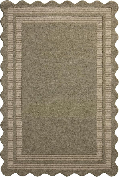 Loloi Chris Loves Julia Scottie Collection SCO-01 Olive/Pebble 9'-3" x 13', .87" Pile Height, Area Rug
