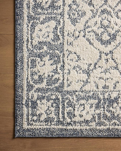 Loloi Magnolia Home by Joanna Gaines Gigi Collection GIG-02 Ivory/Blue 2'-7" x 10'-0" Runner Rug