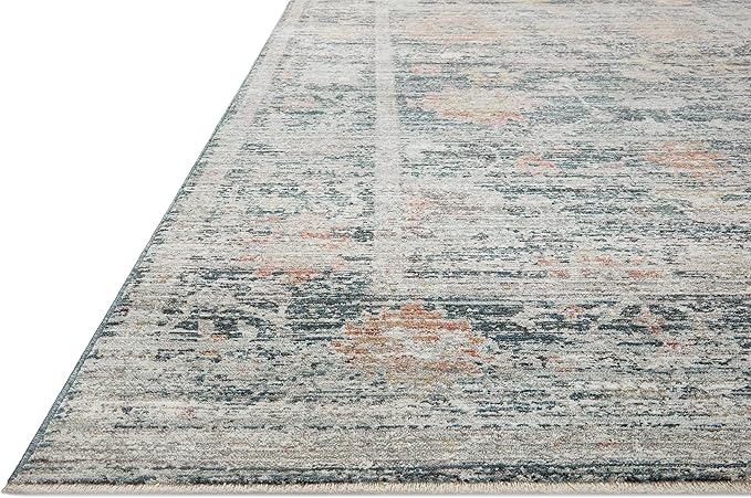Loloi Magnolia Home by Joanna Gaines Millie Collection MIE-01 Blue/Multi 7'-10" x 10', .25" Pile Height, Area Rug