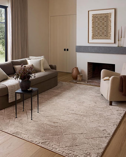 Loloi Amber Lewis Monty Collection MOT-05 Beige/Natural 5'-3" x 7'-6", .50" Pile Height, Accent Rug
