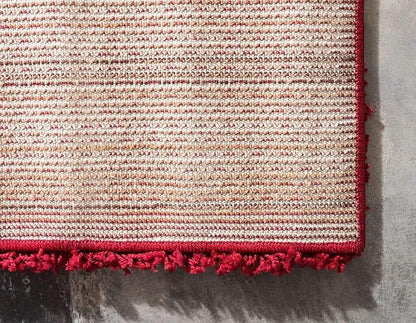 Unique Loom Solid Shag Collection Area Rug (8' x 11' Rectangle, Cherry Red)