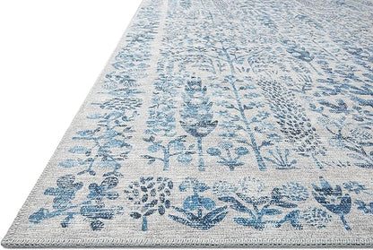 Loloi Rifle Paper Co. Maison Collection MAO-07 Blue 5'-0" x 7'-6", .19" Pile Height, Area Rug