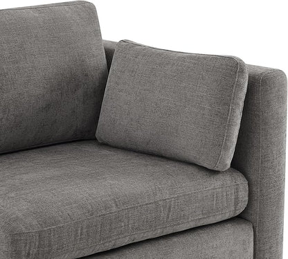 CHITA Oversized Modular Sectional Convertible Fabric Sofa Set, FSC CertifiedExtra Large Sectional Deep Seat Couch for Living Room,112 inch Width,3 Seat Modern Modular Sofa, Grey