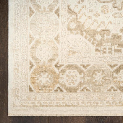 Nourison Home Pardis Ivory Beige 2' x 6' Area Rug - Easy Clean, Non Shedding, Bed Room, Living Room, Dining Room, Kitchen (6' Runner)