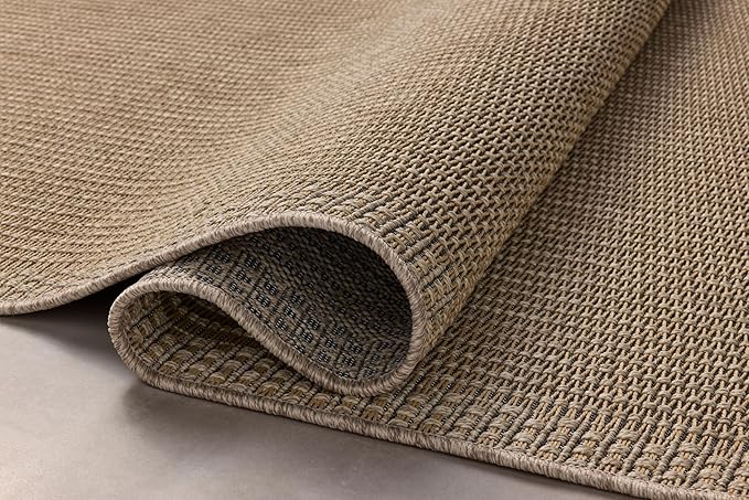 Loloi Chris Loves Julia Providence Collection PRC-02 Natural/Sand 2'-3" x 7'-7", .12" Pile Height, Indoor/Outdoor Runner Rug