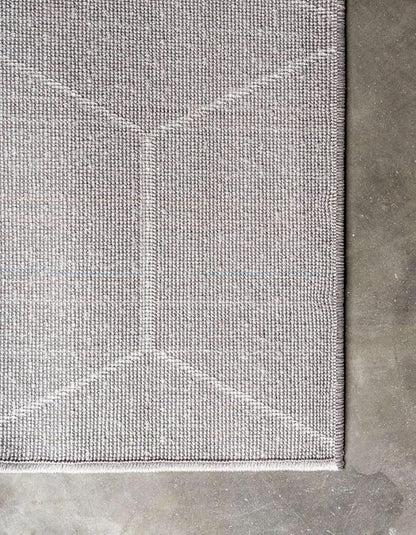 Unique Loom Trellis Frieze Collection Area Rug - Geometric (10' x 13', Light Gray/ Ivory)
