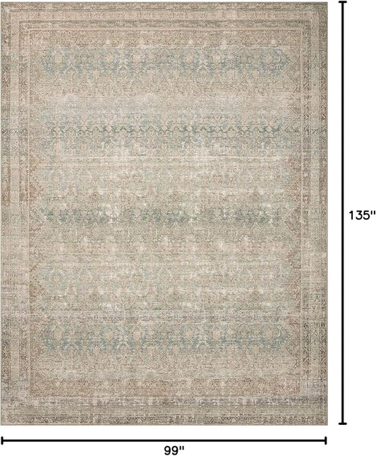 Loloi Angela Rose Aubrey Collection AUB-03 Jade/Natural 8'-3" x 11'-3", .19" Pile Height, Area Rug