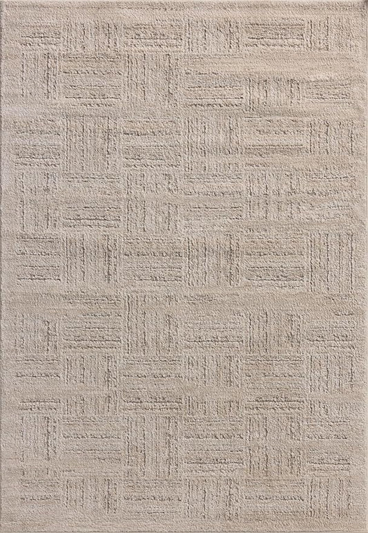 Loloi Amber Lewis Monty Collection MOT-01 Ivory/Taupe 2'-7" x 4', .50" Pile Height, Area Rug