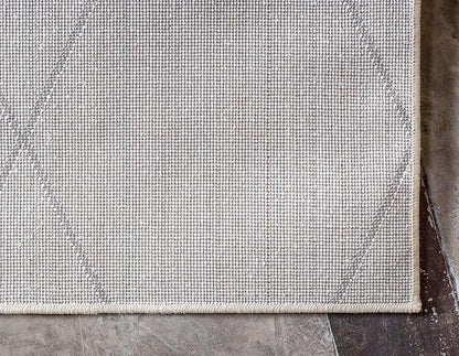 Unique Loom Trellis Frieze Collection Area Rug - Geometric (3' 3" x 5' 3", Ivory/ Gray)