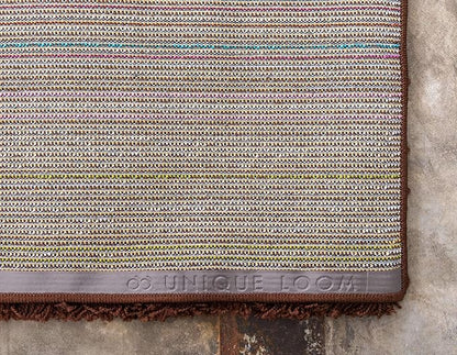 Unique Loom Solid Shag Collection Area Rug (5' 3" x 8' Rectangle, Chocolate Brown)
