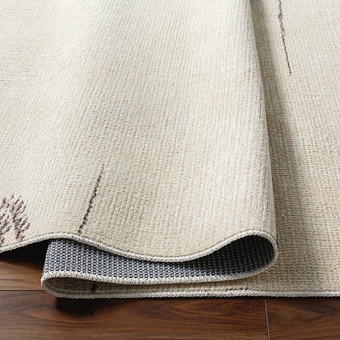 Livabliss x Becki Owens Rivi Moroccan Area Rug , 6'7" x 9', Cream/Charcoal