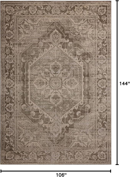 Loloi Magnolia Home by Joanna Gaines Mona Collection MOA-01 Cocoa/Stone 8'-10" x 12' Area Rug