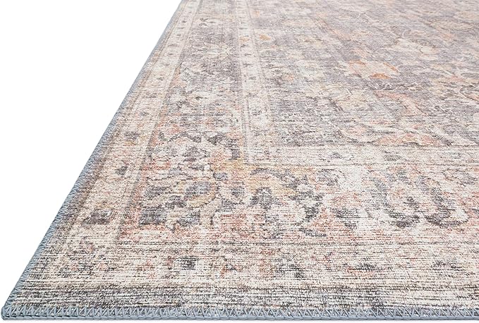 Loloi II Skye Collection SKY-01 Grey/Apricot 3'-6" x 5'-6" Accent Rug