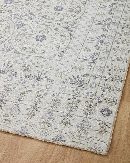 Loloi Rifle Paper Co. Maison Collection MAO-03 Rosette Ivory 2'-0" x 5'-0", .19" Pile Height, Accent Rug
