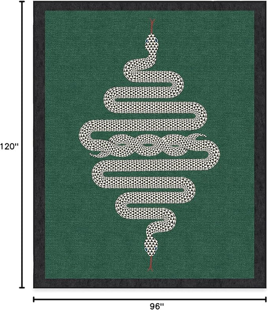 RUGGABLE x Jonathan Adler Machine Washable Modern Area Rug – Venom Emerald 8x10, Stain-Resistant, Non-Slip – Large Rugs for Living Room, Bedroom, Hallway, Entryway & Office–with Cushioned Pad
