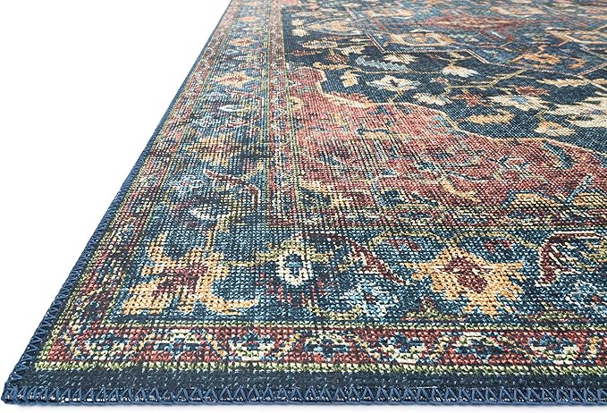 Loloi Skye Collection SKY-08 Denim/Brick 2'-0" x 5'-0" Accent Rug