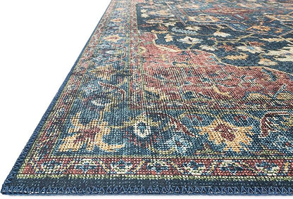 Loloi Skye Collection SKY-08 Denim/Brick 2'-0" x 5'-0" Accent Rug