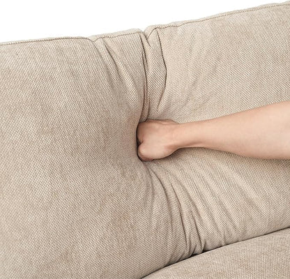 JACH U-Shaped Sectional Couches for Living Room, Cloud Sectional Couch with Deep Seat, 155.9" Modular Sofa with Chaise, Covers Removeable & Washable, Sofas Furniture for Living Room, Khaki