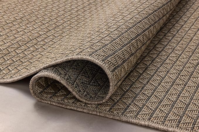 Loloi Chris Loves Julia Providence Collection PRC-05 Natural/Graphite 6'-3" x 9'-2", .12" Pile Height, Indoor/Outdoor Area Rug