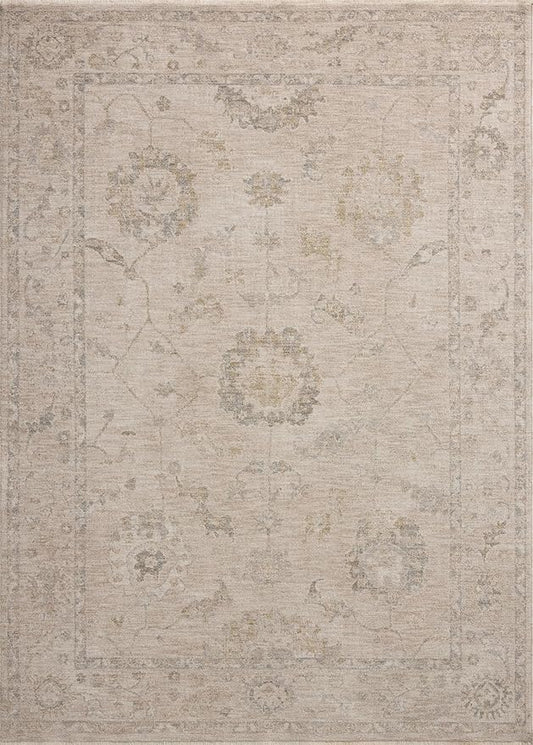 Loloi Chris Loves Julia Louisa Collection LOI-02 Oatmeal/Slate 2'-7" x 12'-0", .38" Pile Height, Runner Rug