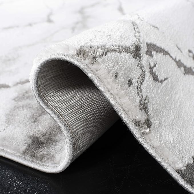 SAFAVIEH Craft Collection X-Large Area Rug - 12' x 18', Grey & Silver, Modern Abstract Design, Non-Shedding & Easy Care, Ideal for High Traffic Areas in Living Room, Bedroom (CFT877G)