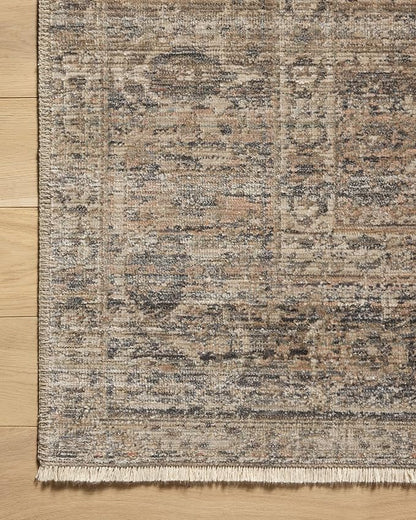 Loloi Amber Lewis Molly Collection MOL-04 Navy/Blush 3'-0" x 5'-0" Low Pile Accent Rug