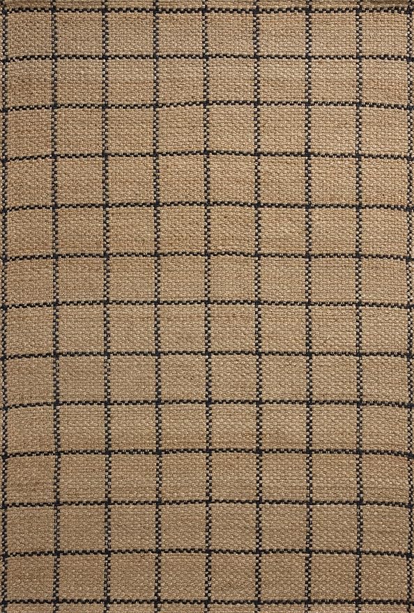 Loloi Chris Loves Julia Fletcher Collection FLE-01 Natural/Black 3'-6" x 5'-6", .37" Pile Height, Accent Rug