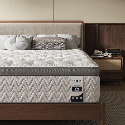 Twin Mattress 10 Inch – Hybrid Mattresses for Back Pain, Extra Lumbar & Shoulder Support, Fiberglass-Free & No Odor, 365-Night Trial
