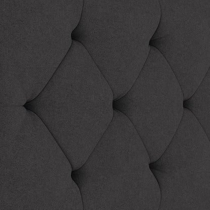 Twin Upholstered Headboard, Twin Head Board Only for Bed Frame from 27”-41”, Adjustable Height Twin XL Headboards with Durable Wood Legs, Fabric Bed Board in Modern Button Design, Dark Grey