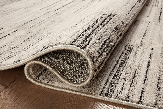 Loloi Darby Collection DAR-01 Charcoal/Sand 6'-7" x 9'-3" Area Rug